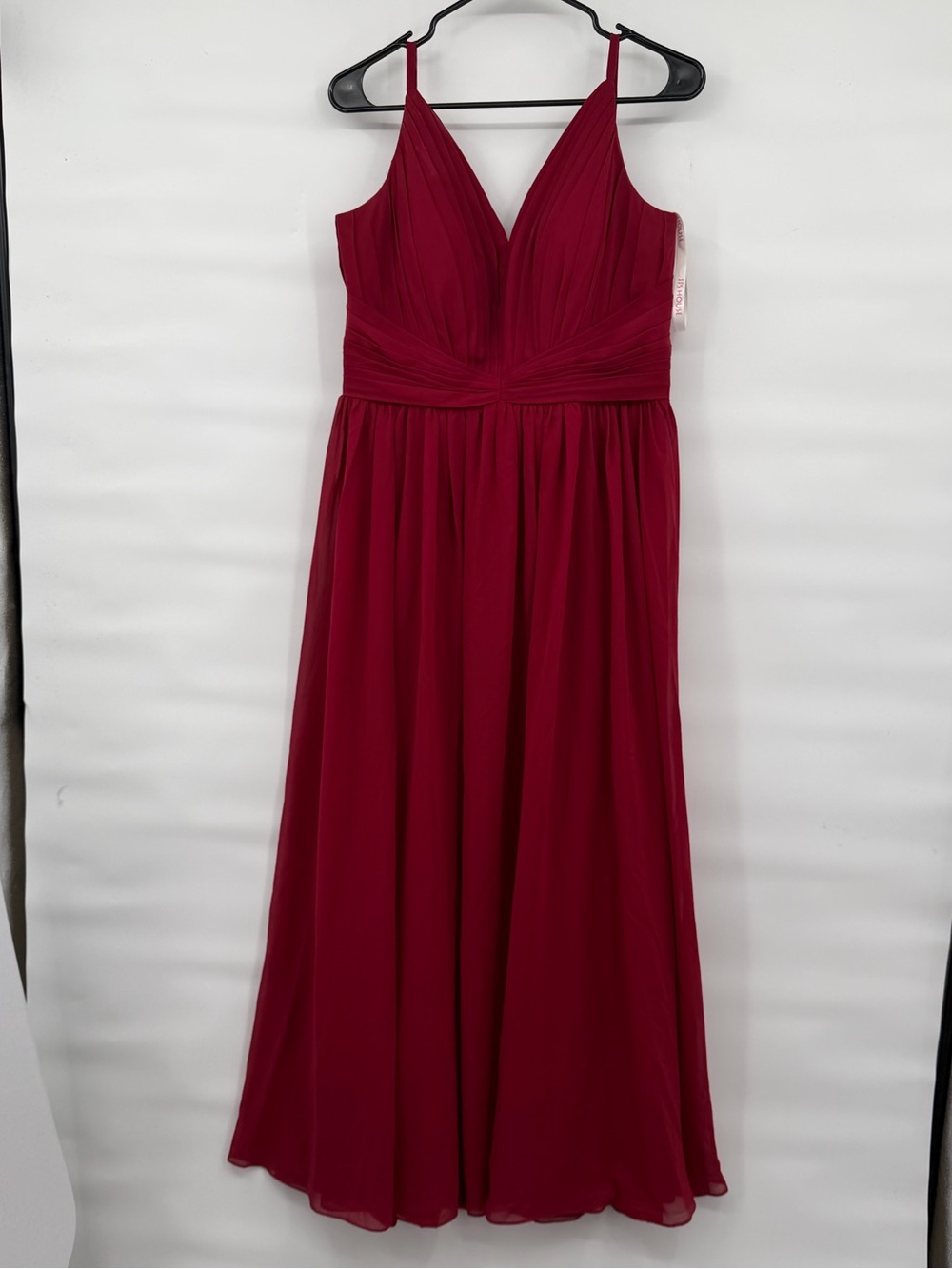 JJ's house red burgundy wedding bridesmaid dress